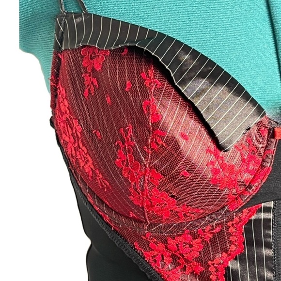 2 piece maid/schoolgirl lingerie set w/ fish one bodice and lace detail size M - Picture 6 of 12